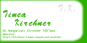 timea kirchner business card